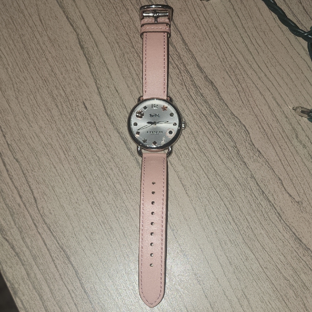 Coach Pink and Silver Women's Watch